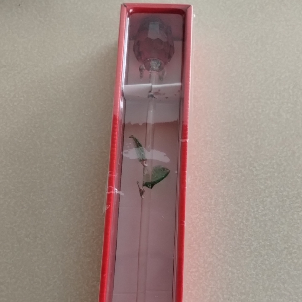 Red Crystal Rose in Box